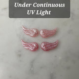 Glitter Wings UV Color Changing and Glow In The Dark Charms