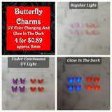 Butterfly UV-Color Change And Glow In The Dark Charms