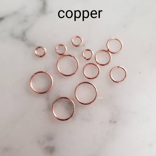 3 Sized Copper Jump Rings
