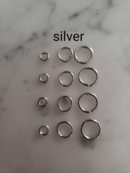 3 Size Silver Metal Jump Rings