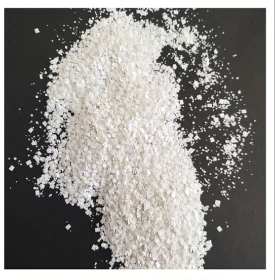 Mixed Size And Shape White "Snow" Solvent Resistant Glitter