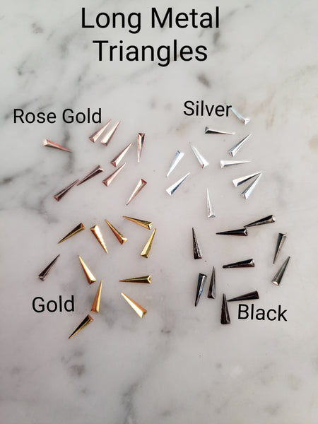 Long Triange Metal Nail Charms