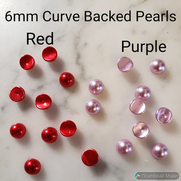 6mm Curve Back Pearls